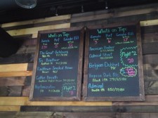 Draft list in the taproom at 3 Brothers